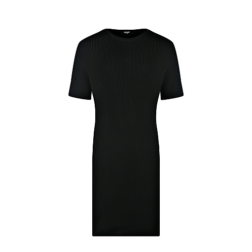 Черное платье с короткими рукавами Balmain Черный, арт. 6Q1221 X0003 930BC | Фото 1