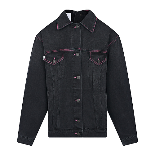 Черная джинсовая куртка MSGM Черный, арт. 3341MDH46L 227778 98 | Фото 1
