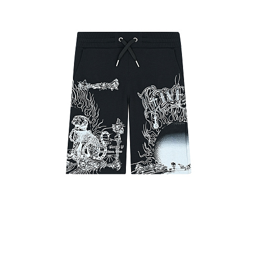 Черные бермуды с принтом &quot;пантера&quot; Givenchy Черный, арт. H24163 09B | Фото 1