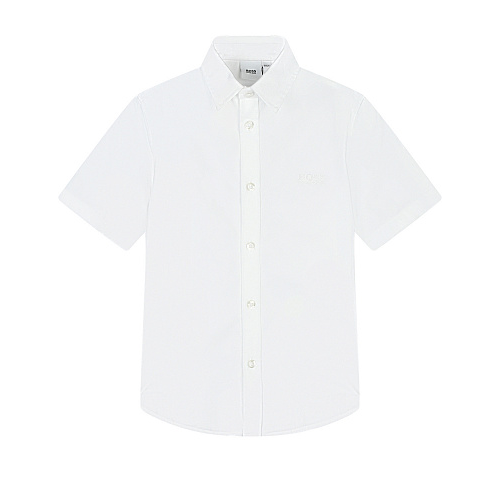 Белая рубашка с короткими рукавами Hugo Boss Белый, арт. J25N63 10B | Фото 1
