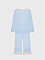 Пижама с кружевной отделкой, голубая