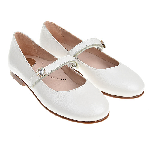 Белые туфли с застежкой-липучкой Beberlis Кремовый, арт. 21967 SIRIA BONE | Фото 1
