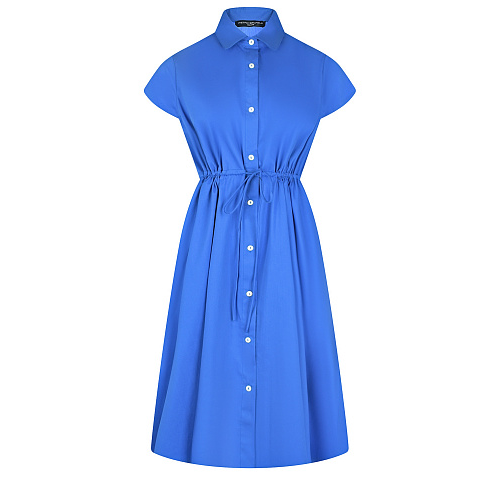 Синее платье с короткими рукавами Pietro Brunelli Синий, арт. AG0458 CO2937 0314 | Фото 1